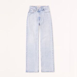 Abercrombie & Fitch Curve Love High Rise 90s Relaxed Jean Extra Long NWOT